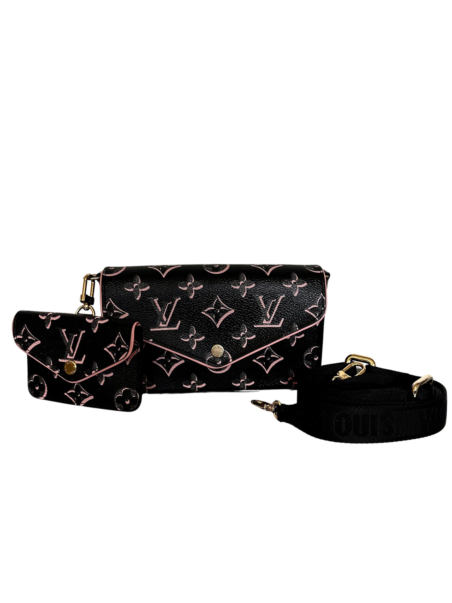 Louis Vuitton Fall For You Felicie Strap And Go Bag Black Pink