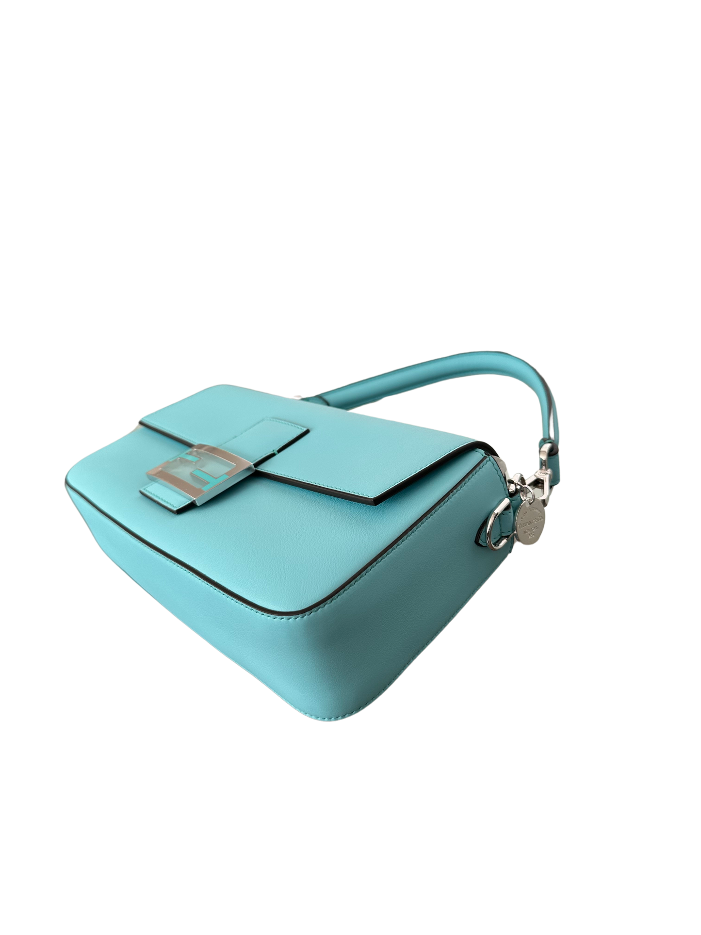 Tiffany x FENDI Medium Baguette in Tiffany Blue Leather and Sterling Silver