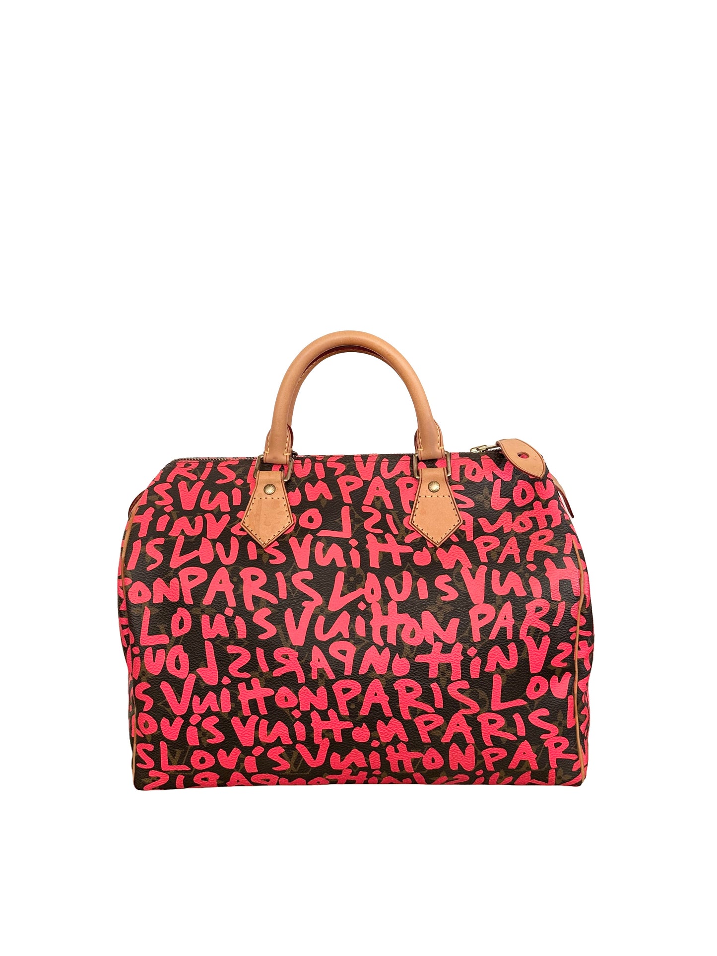 Louis Vuitton Speedy 30 Monogram Graffiti Fuchsia Pink