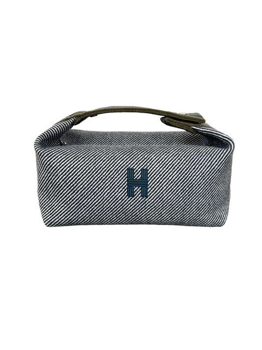 Hermes Bride-A-Brac PM Bleu Abysse Natte Canvas Palladium Hardware