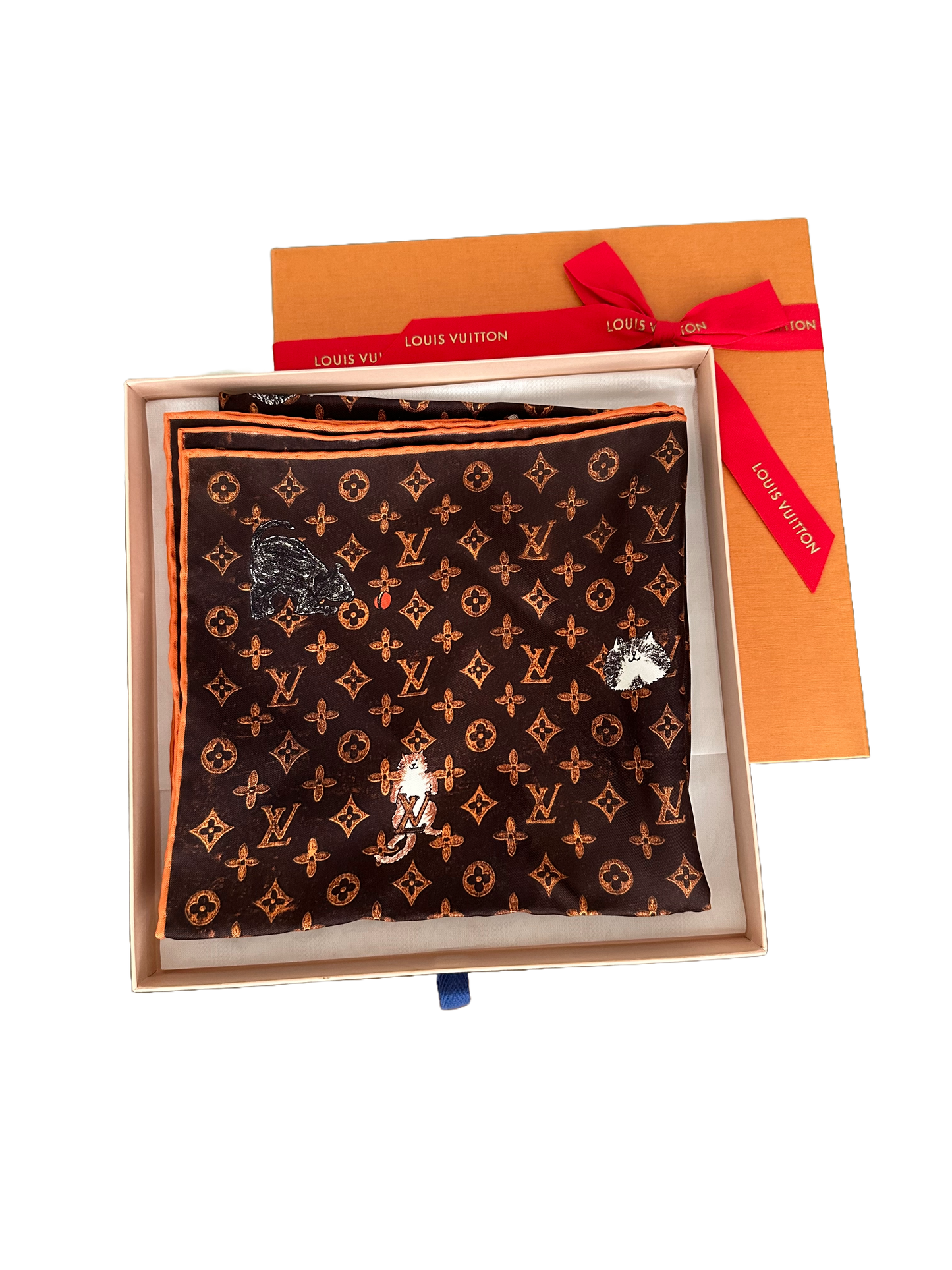 Louis Vuitton Grace Coddington Catogram Silk Scarf