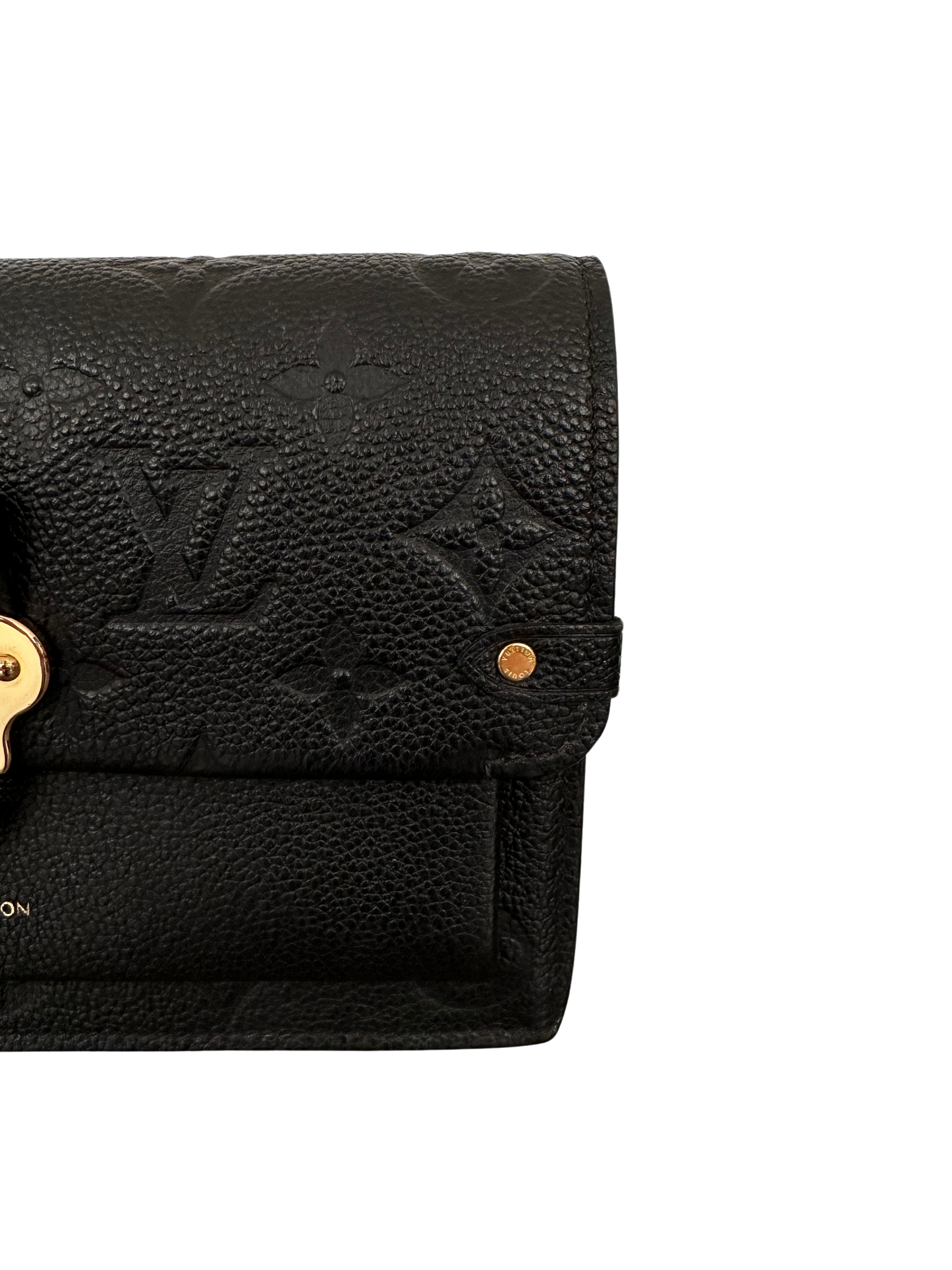 Louis Vuitton Vavin Chain Wallet Monogram Empreinte Leather Black