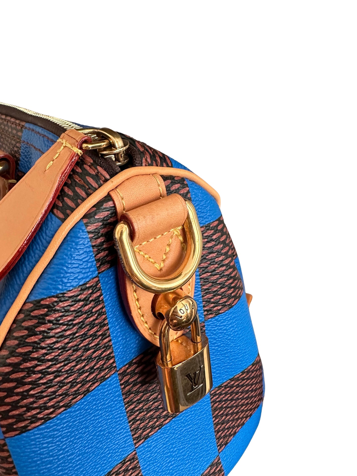 Louis Vuitton Pharrell Damier Pop Speedy Bandouliere 25 Blue