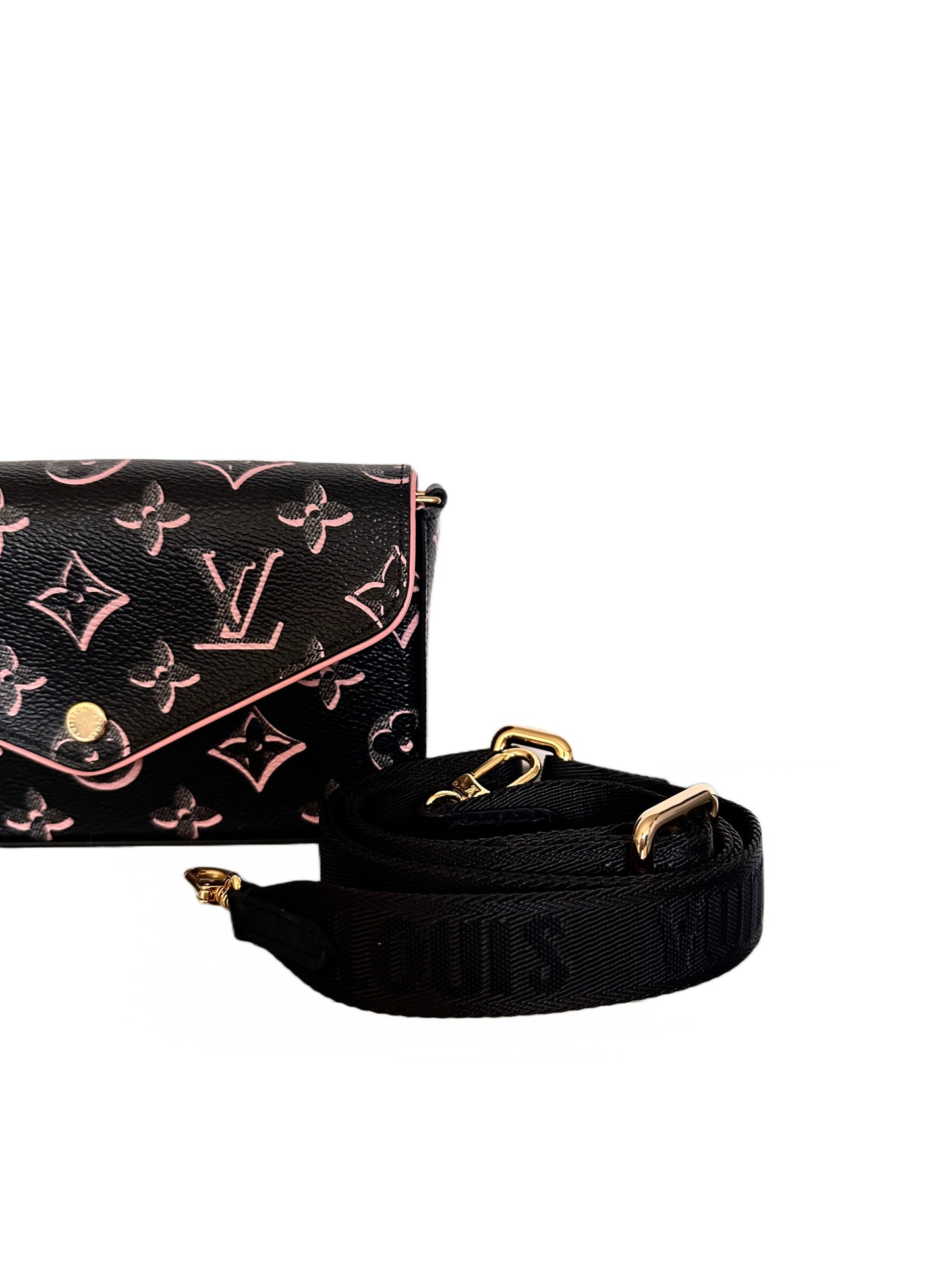 Louis Vuitton Fall For You Felicie Strap And Go Bag Black Pink