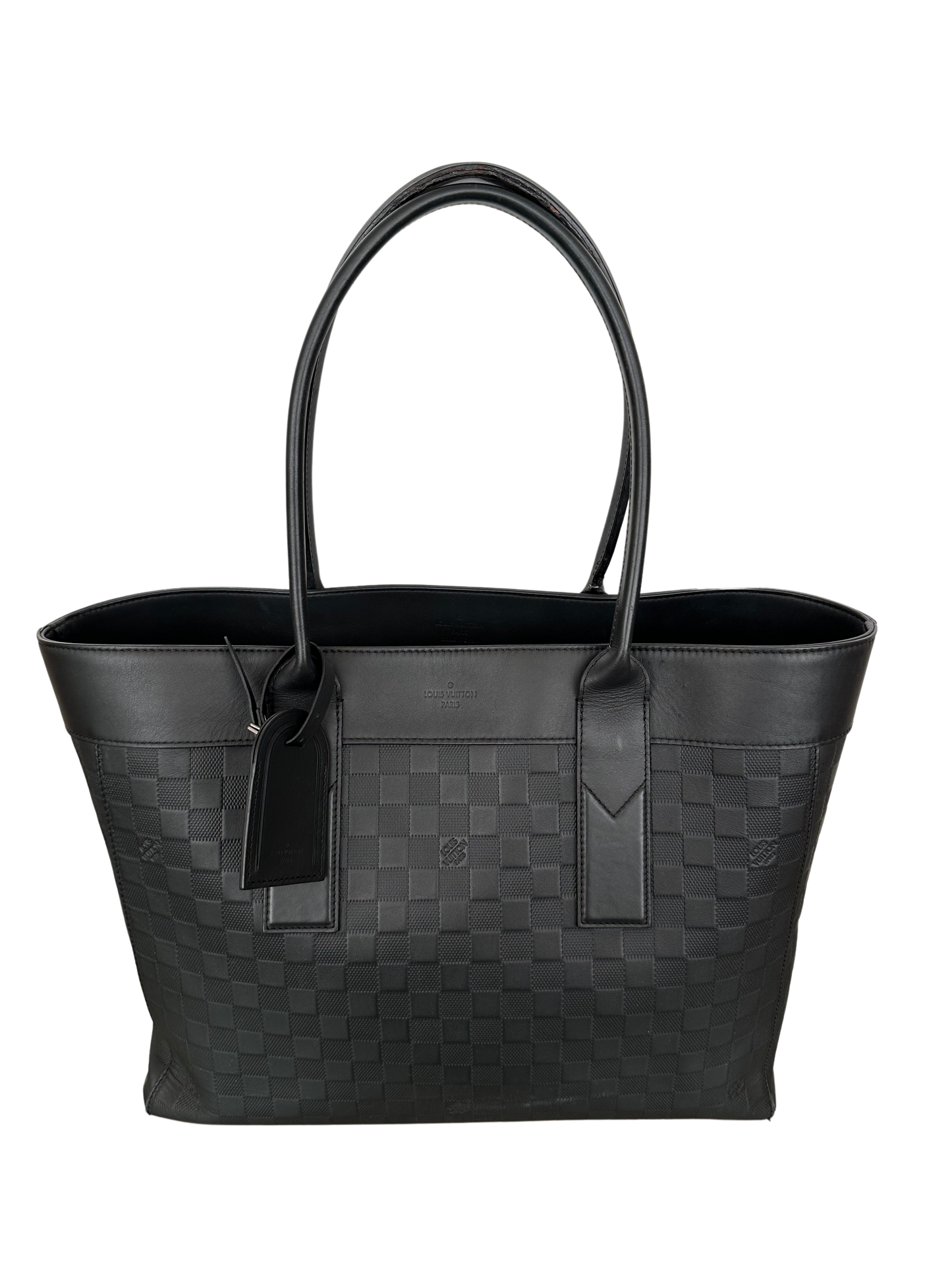 Louis Vuitton Damier Infini Cabas Voyage Tote Black Leather