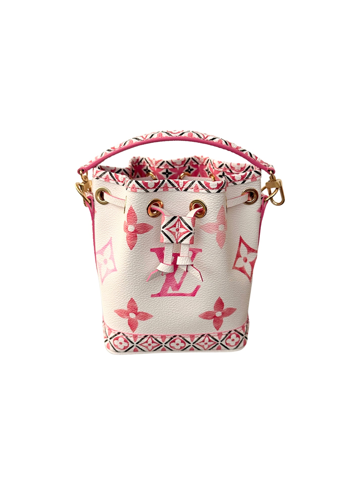 Louis Vuitton Neo Noe By The Pool Watercolor Giant Nano Bucket Bag Rose Pink