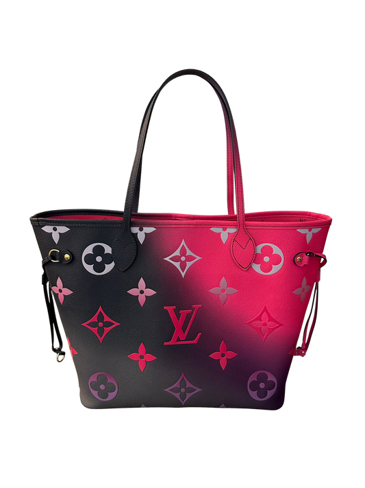 Louis Vuitton Neverfull MM Midnight Fuchsia Spring in the City