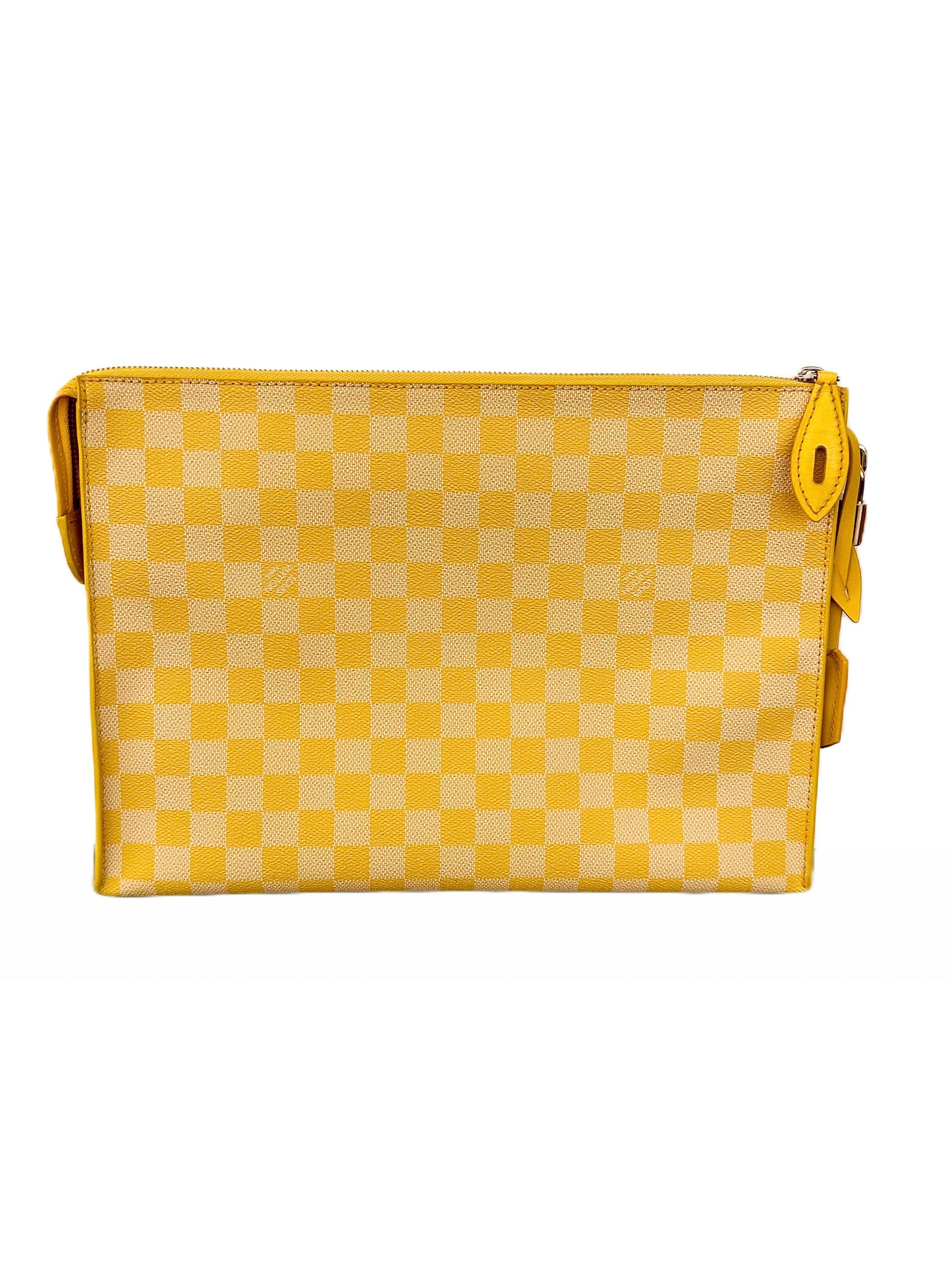 Louis Vuitton Damier Couleurs Kit Clutch XL Mimosa and Gold