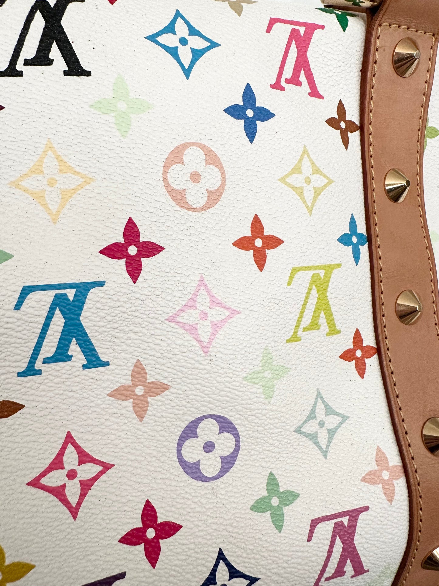 Louis Vuitton Keepall 45 Takashi Murakami White Multicolor Monogram Travel Bag