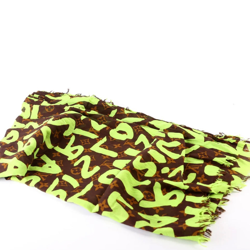 Louis Vuitton Stephen Sprouse Graffiti Scarf Green