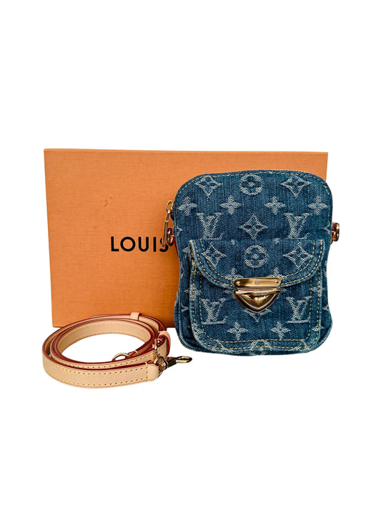 Louis Vuitton Monogram Denim Remix Fairfax Pochette Crossbody Bag