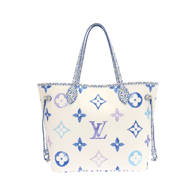 Louis Vuitton By the Pool Monogram Giant Neverfull MM Tote Blue