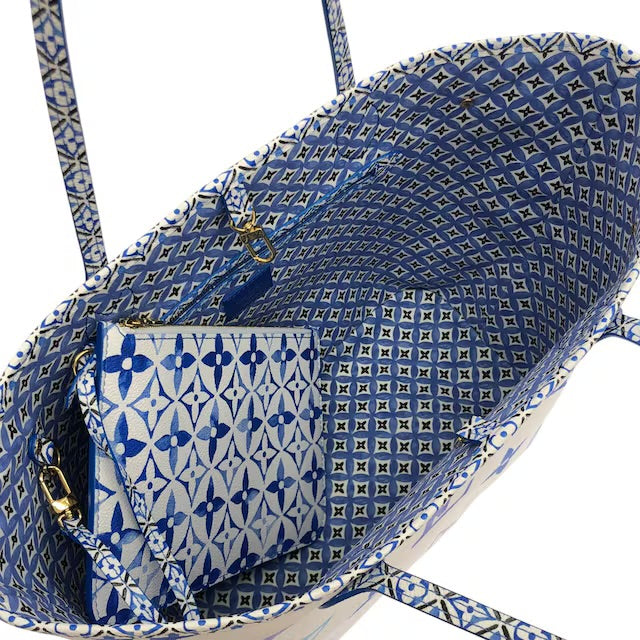 Louis Vuitton By the Pool Monogram Giant Neverfull MM Tote Blue