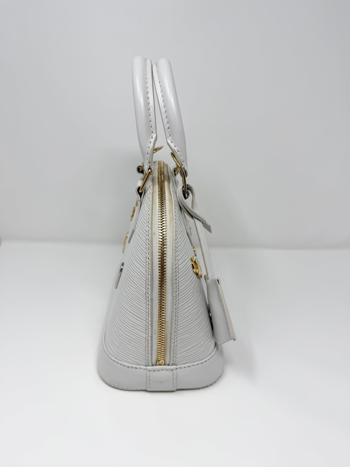 Louis Vuitton Alma BB Love Lock Epi White