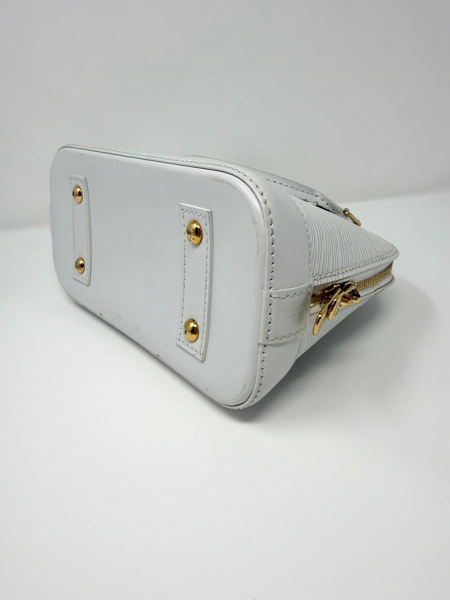 Louis Vuitton Alma BB Love Lock Epi White