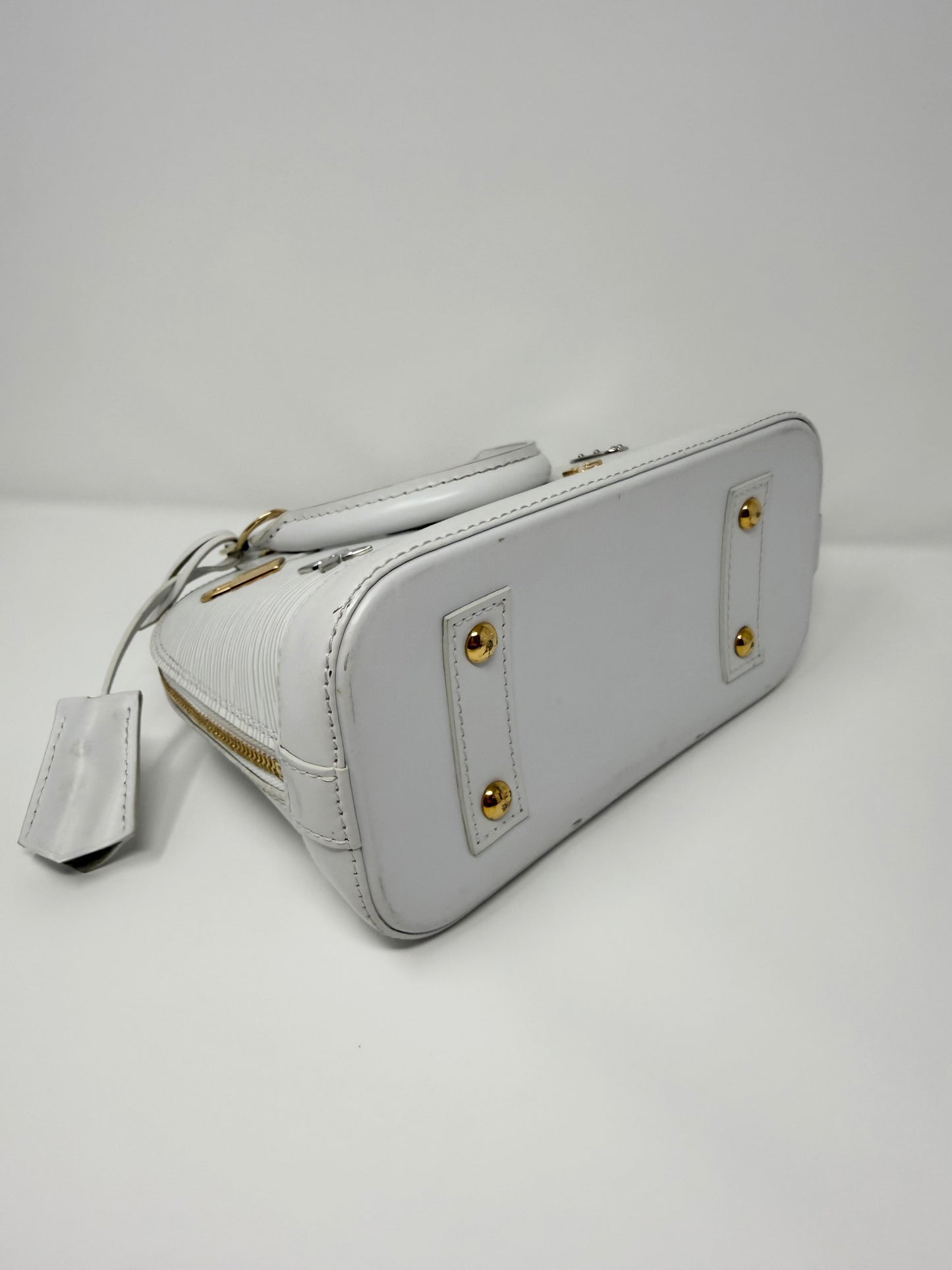 Louis Vuitton Alma BB Love Lock Epi White