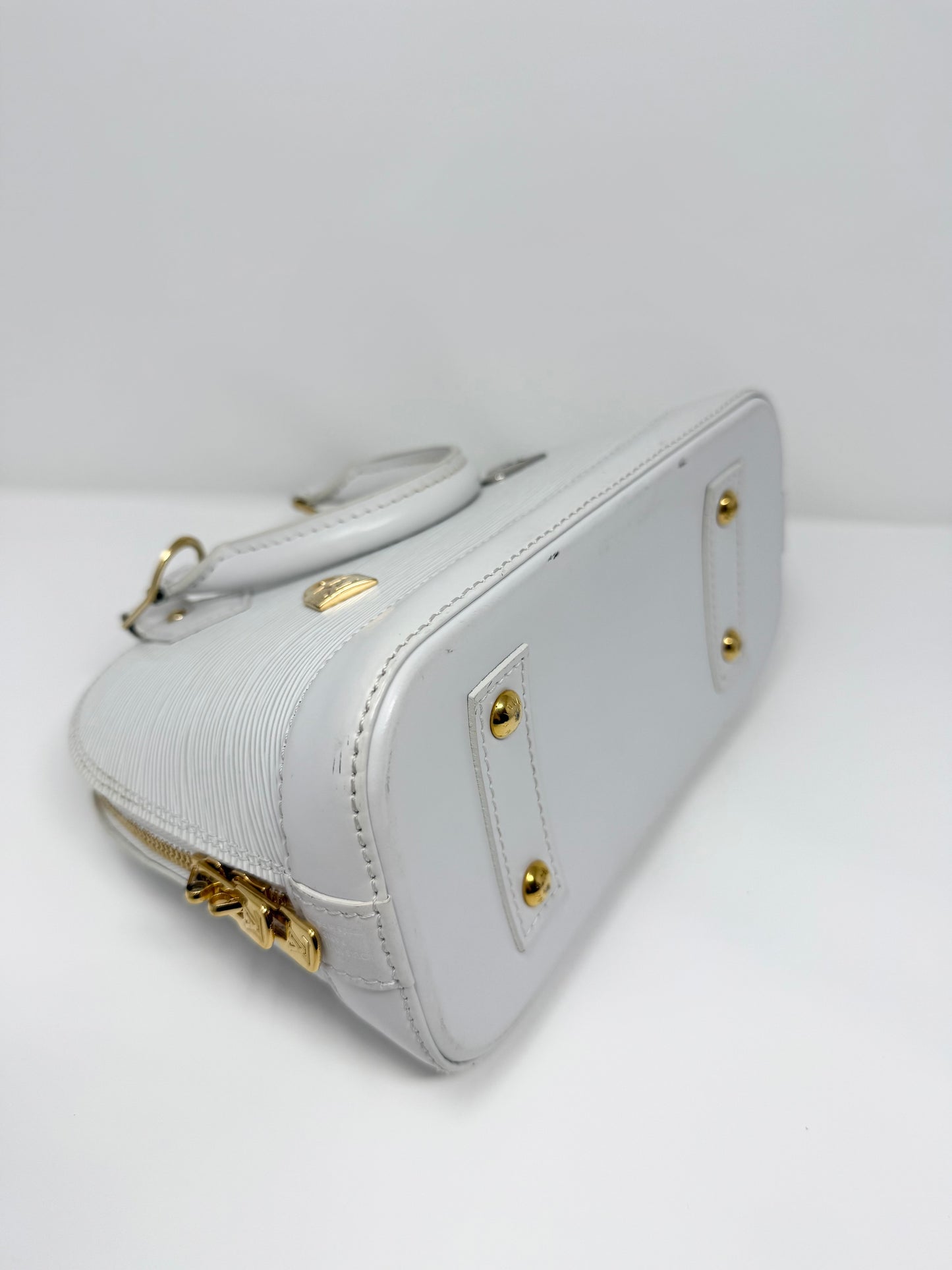 Louis Vuitton Alma BB Love Lock Epi White