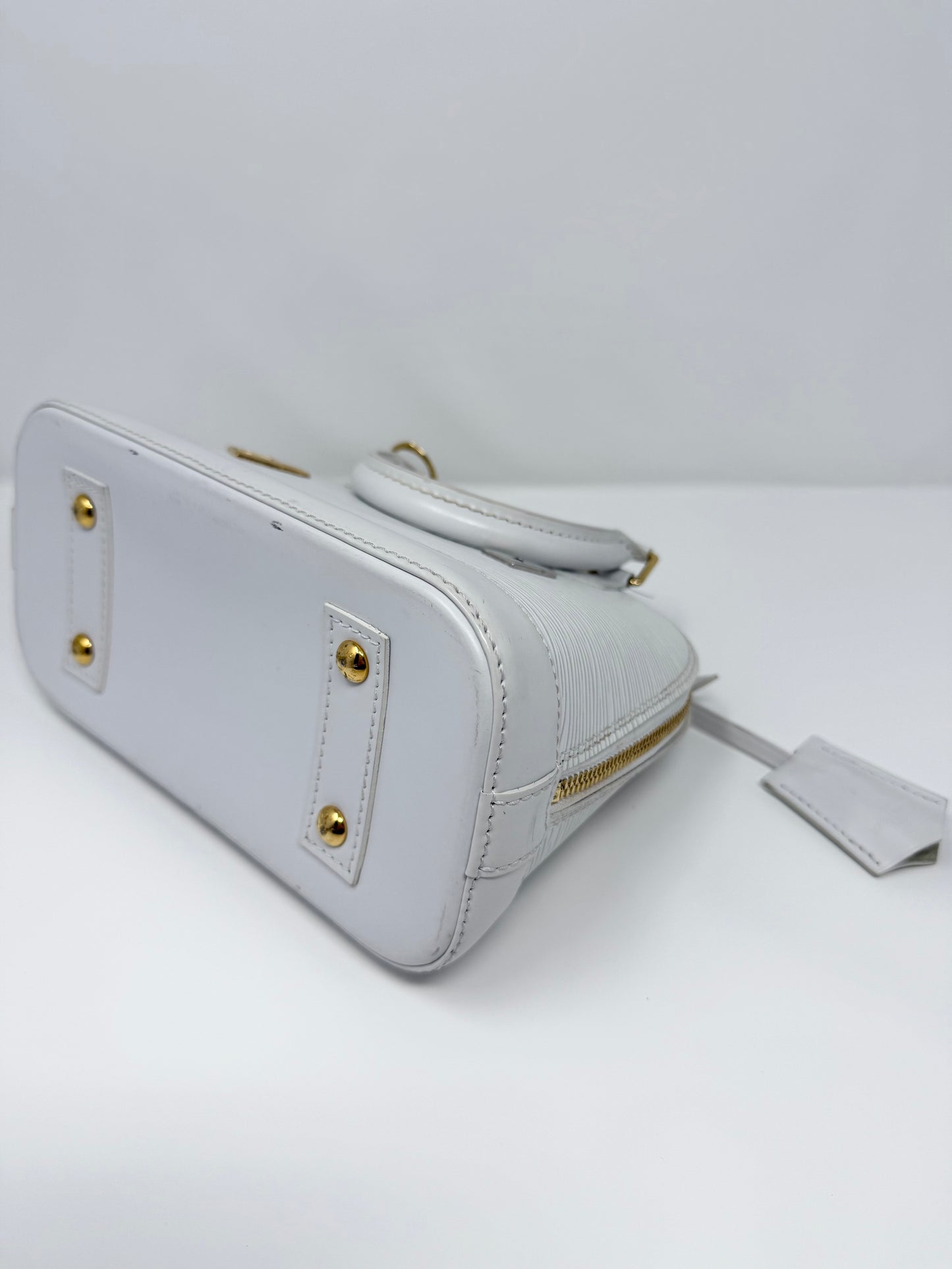 Louis Vuitton Alma BB Love Lock Epi White