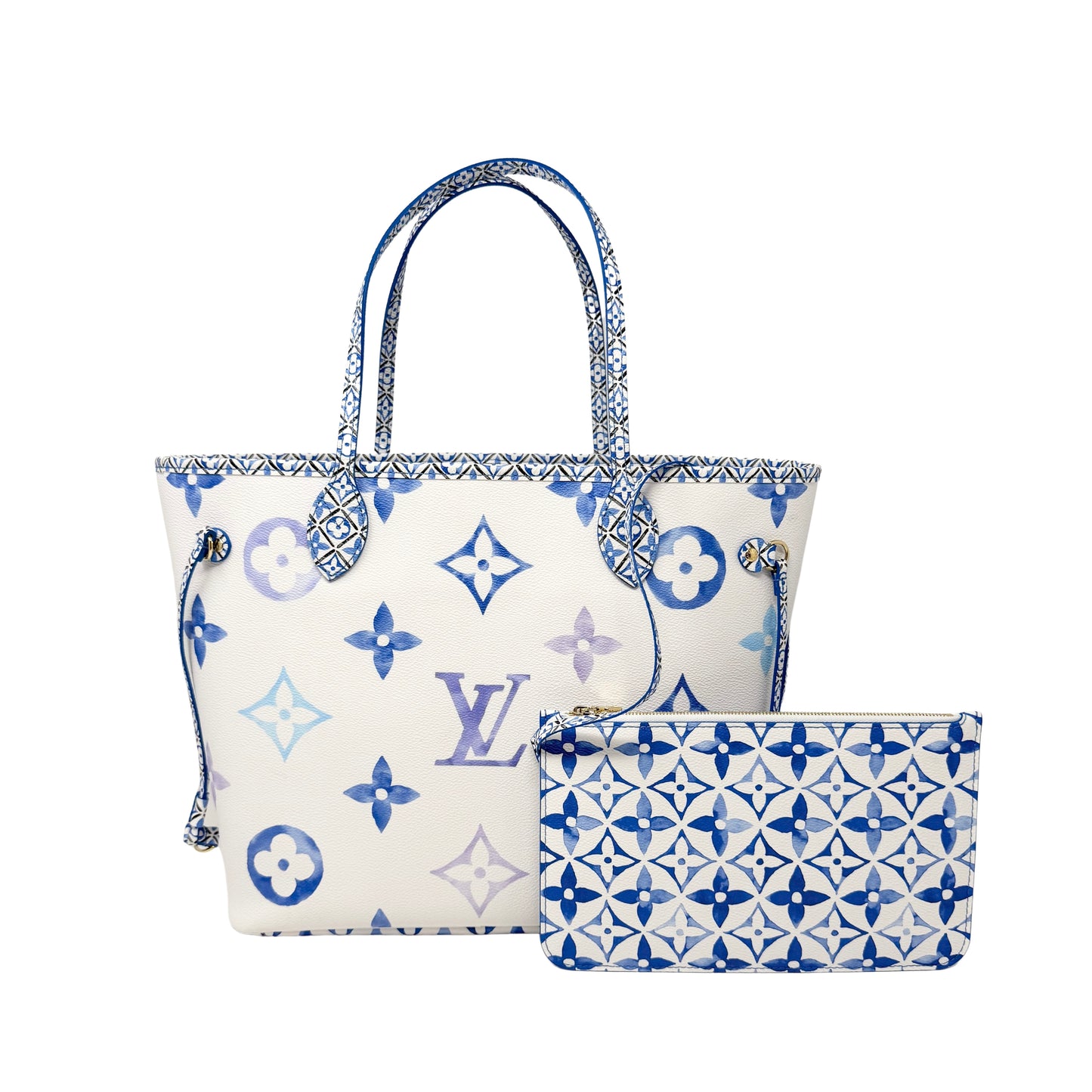 Louis Vuitton By the Pool Monogram Giant Neverfull MM Tote Blue