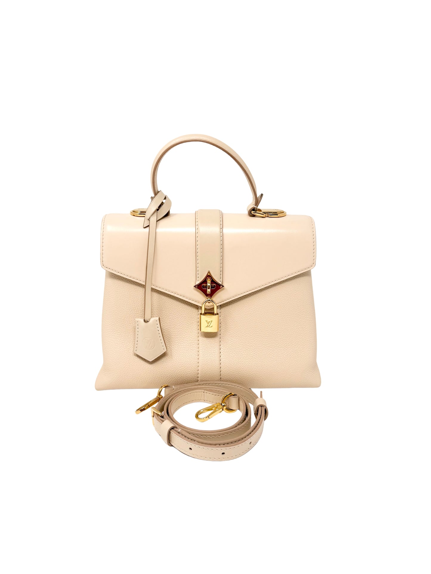 Louis Vuitton Rose Des Vents PM Top Handle Crossbody Bag Cream Creme