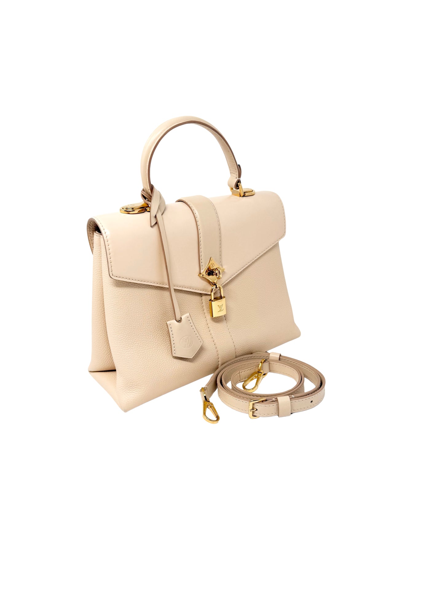 Louis Vuitton Rose Des Vents PM Top Handle Crossbody Bag Cream Creme