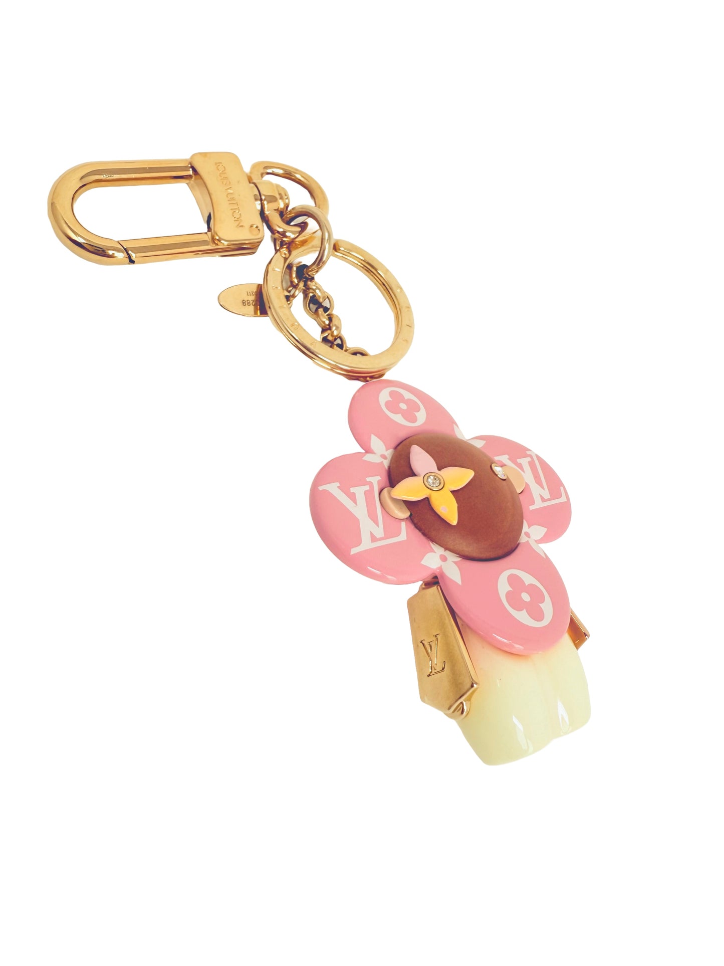 Louis Vuitton Vivienne By the Pool Monogram Giant Escale Ombre Pastel Pink Yellow Charm And Key Holder