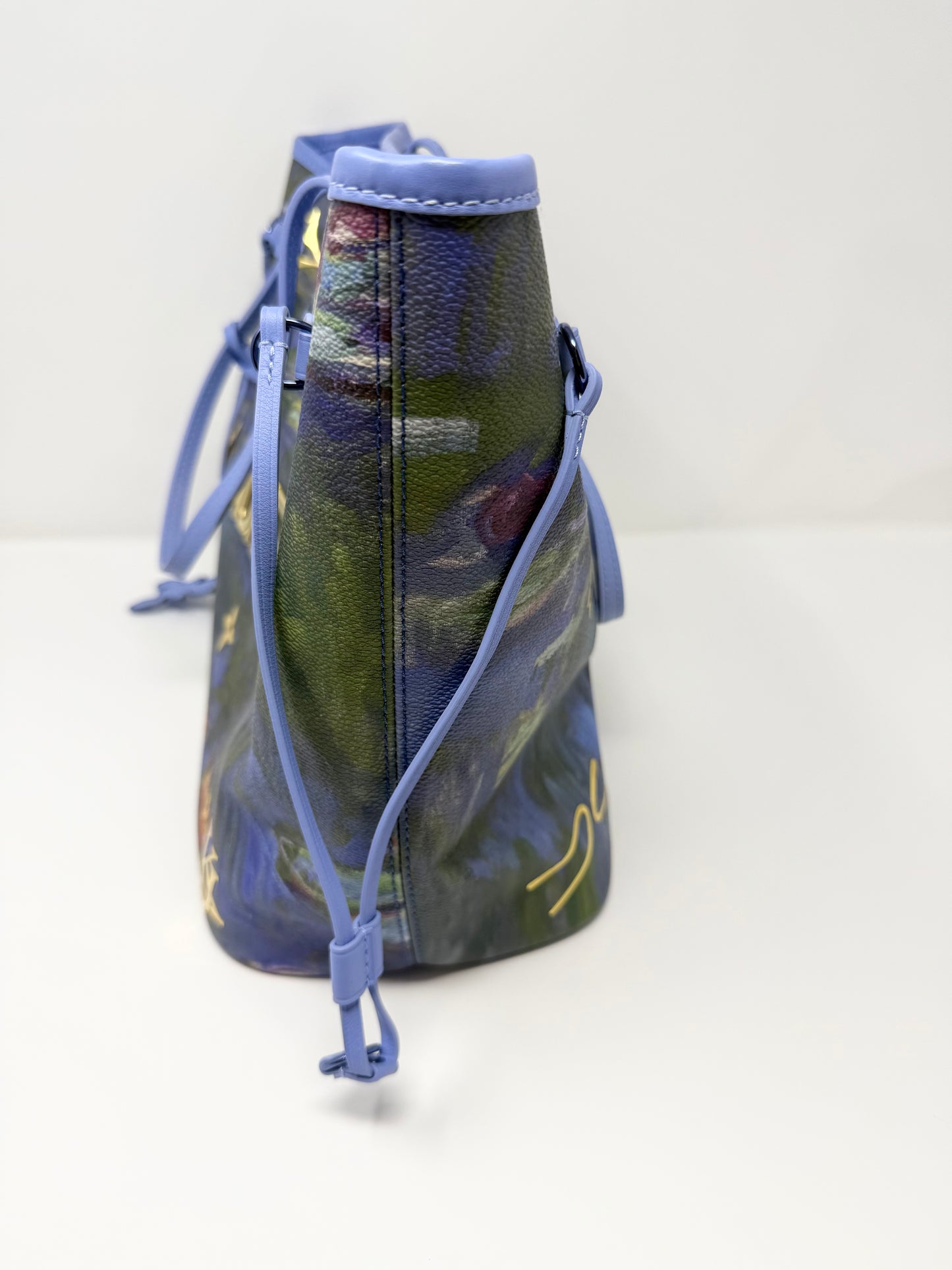 Louis Vuitton Monet Neverfull MM w/ Pouch Masters Collection Lillies Multicolor