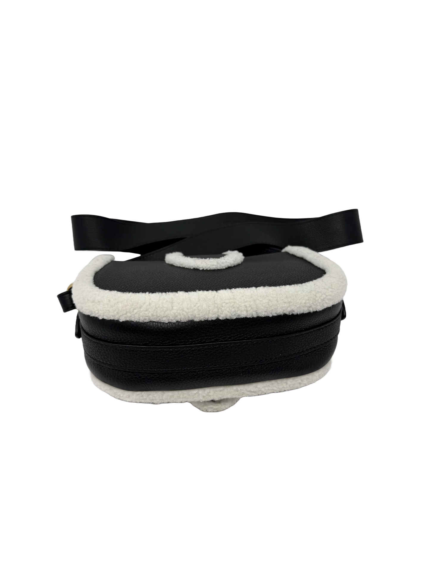 Louis Vuitton Pont 9 Soft PM Shearling Noir LV Ski Crossbody Cream Black