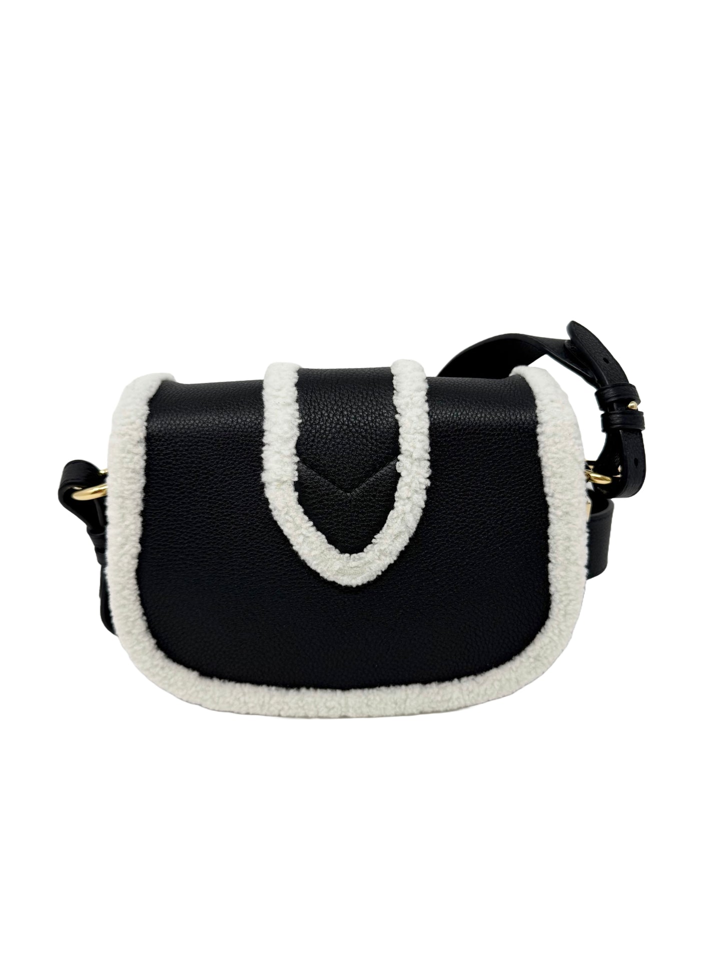 Louis Vuitton Pont 9 Soft PM Shearling Noir LV Ski Crossbody Cream Black