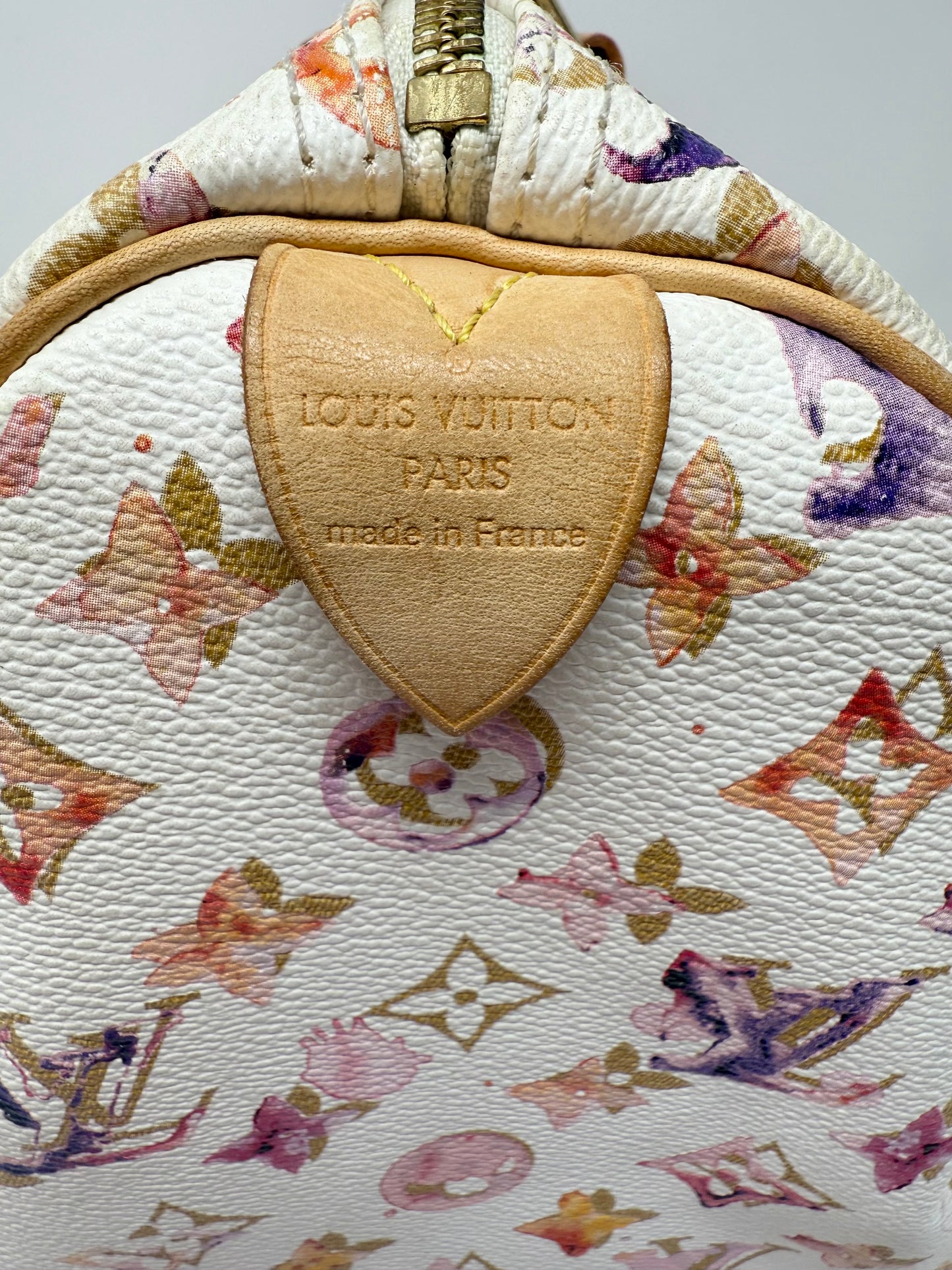 Louis Vuitton Richard Prince Watercolor Aquarelle Speedy 35 White