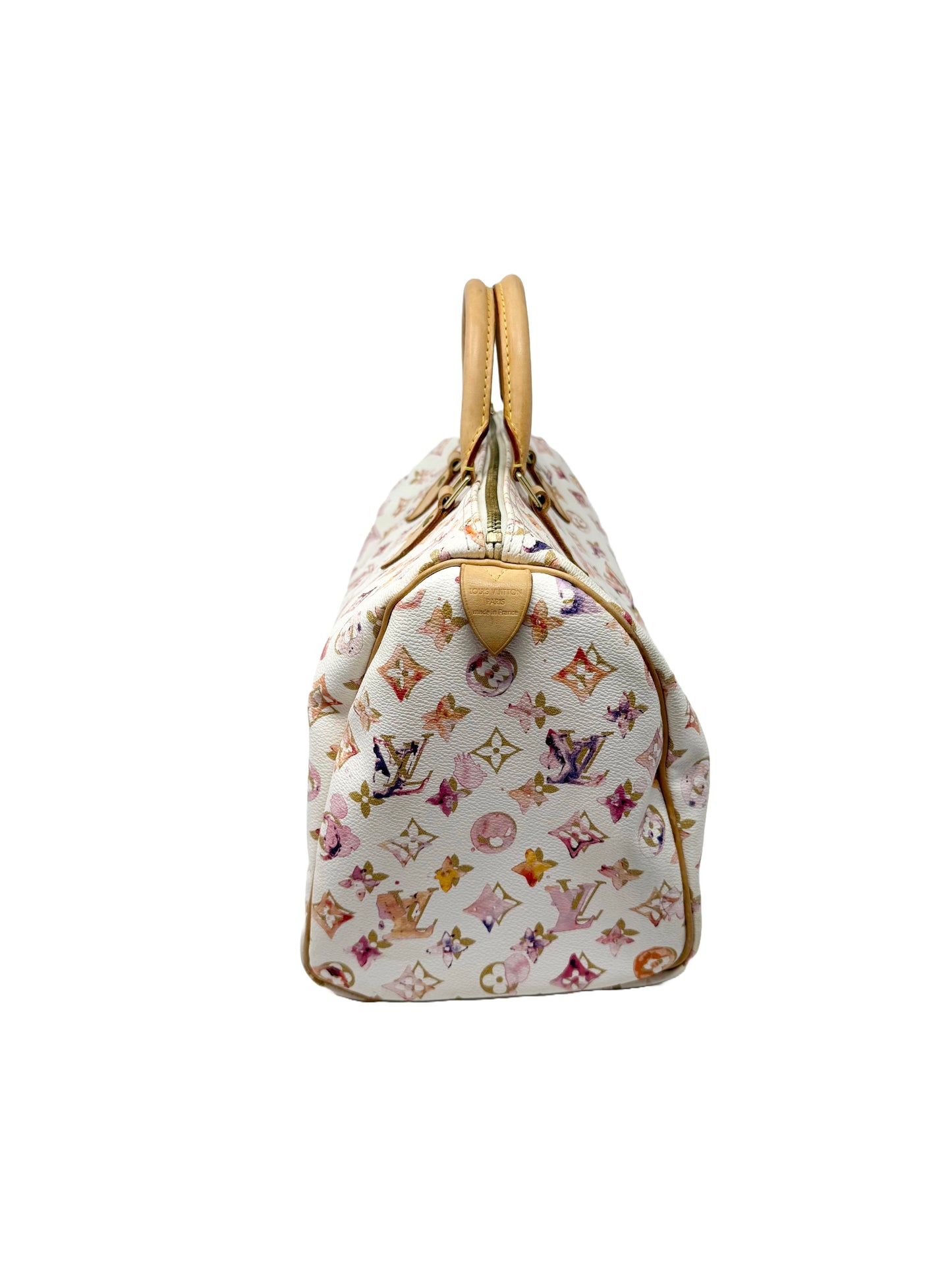 Louis Vuitton Richard Prince Watercolor Aquarelle Speedy 35 White