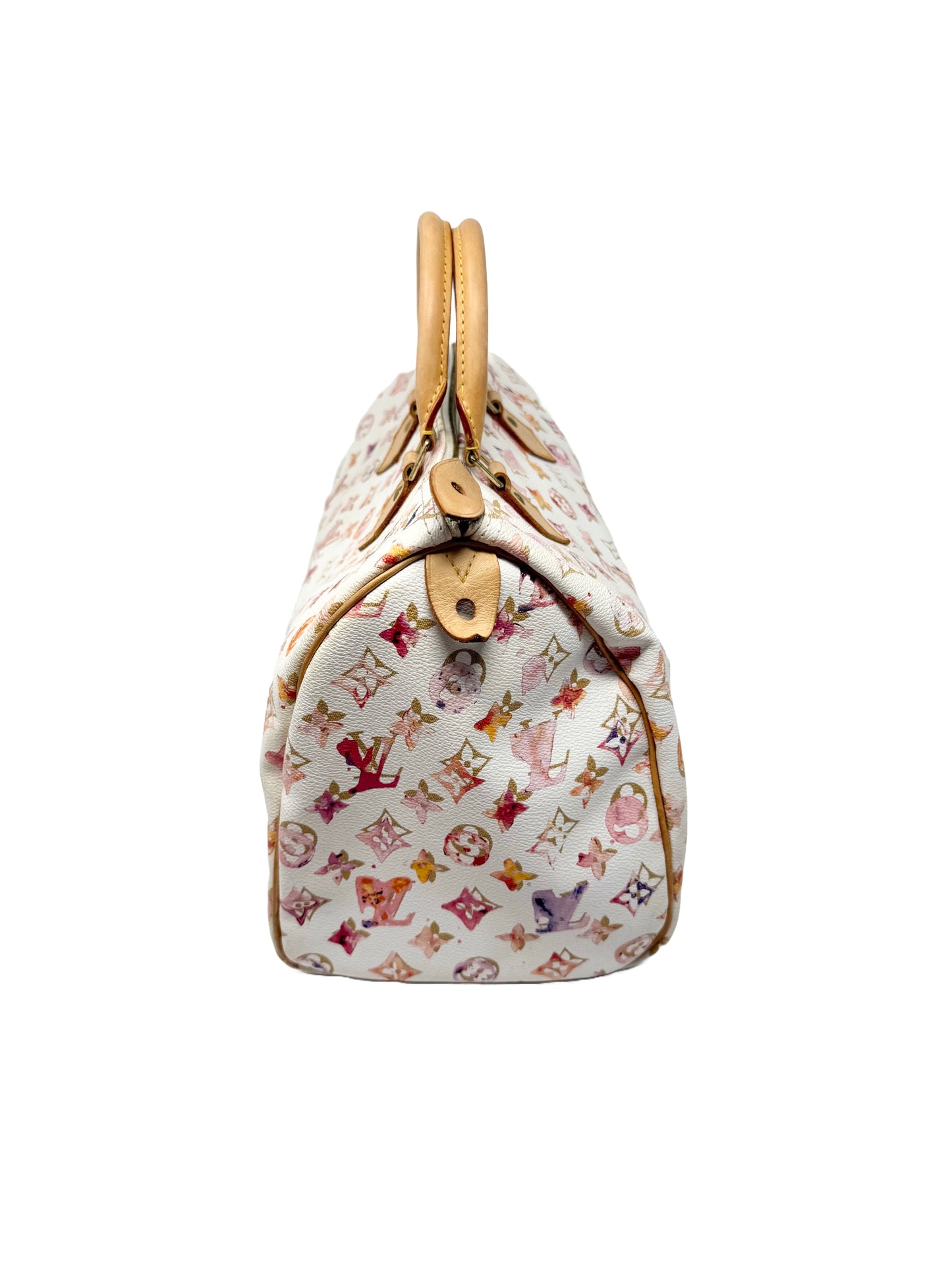Louis Vuitton Richard Prince Watercolor Aquarelle Speedy 35 White