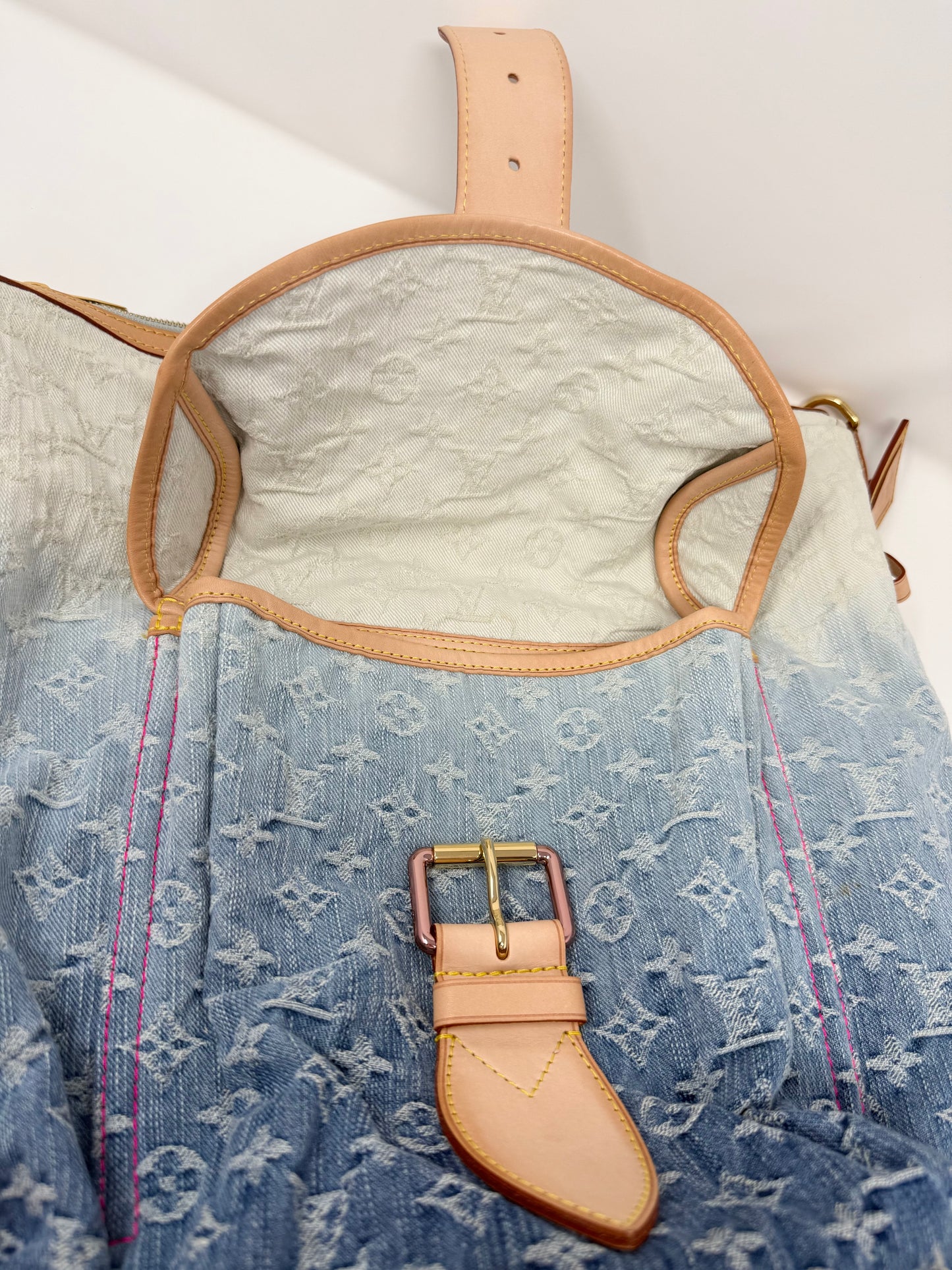 Louis Vuitton Monogram Denim Sunburst PM Blue Ombre Pink