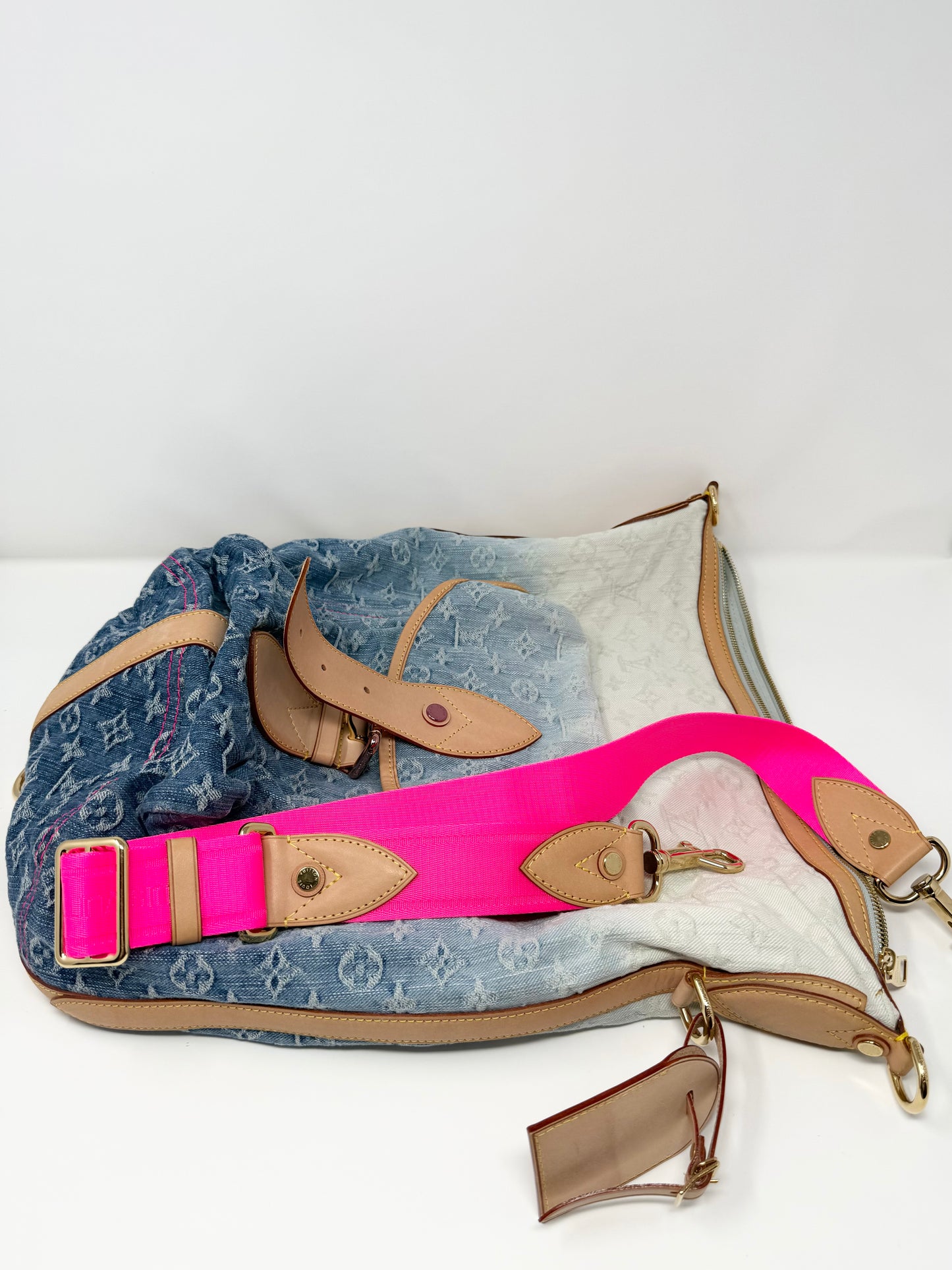 Louis Vuitton Monogram Denim Sunburst PM Blue Ombre Pink