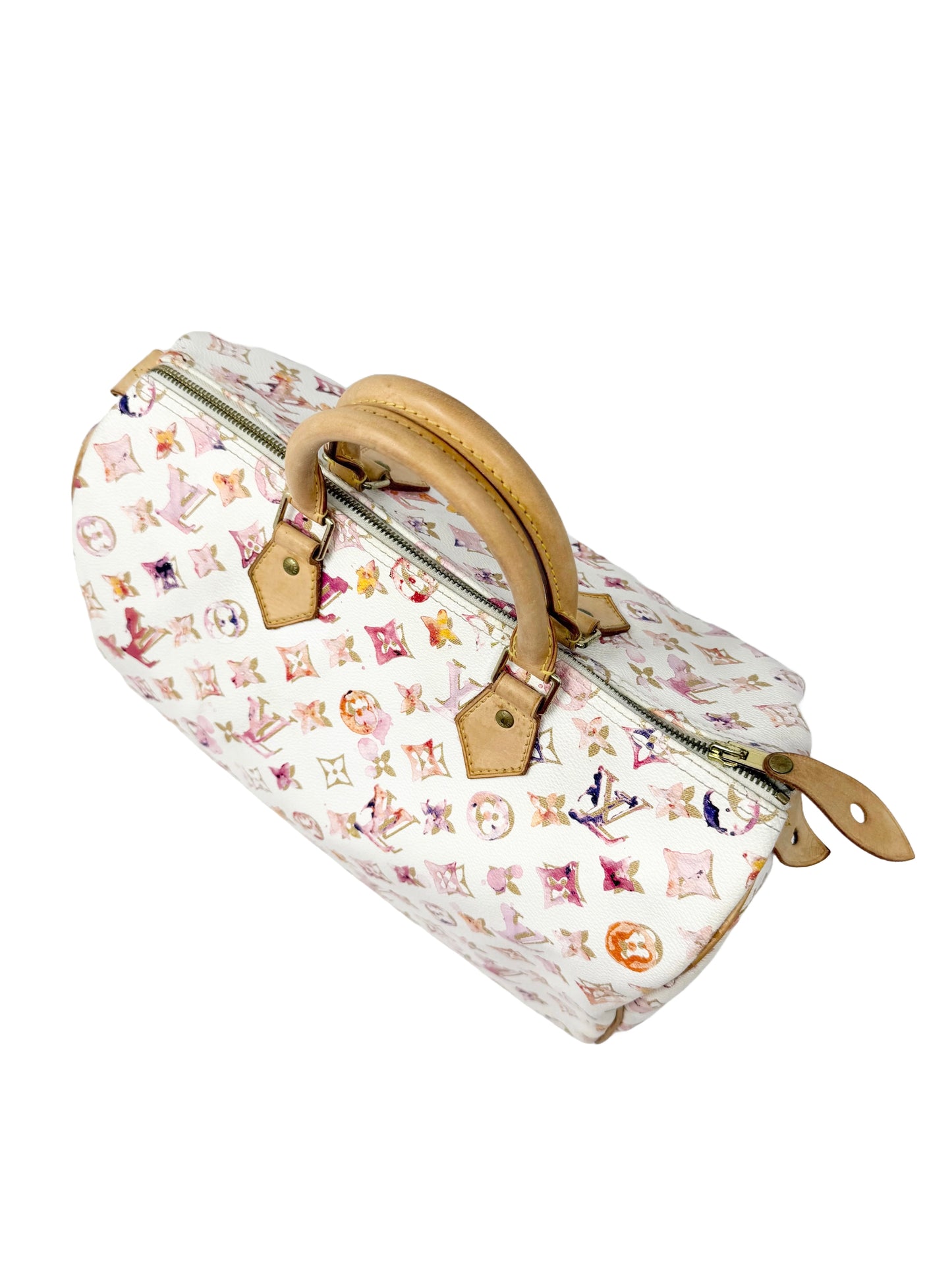 Louis Vuitton Richard Prince Watercolor Aquarelle Speedy 35 White