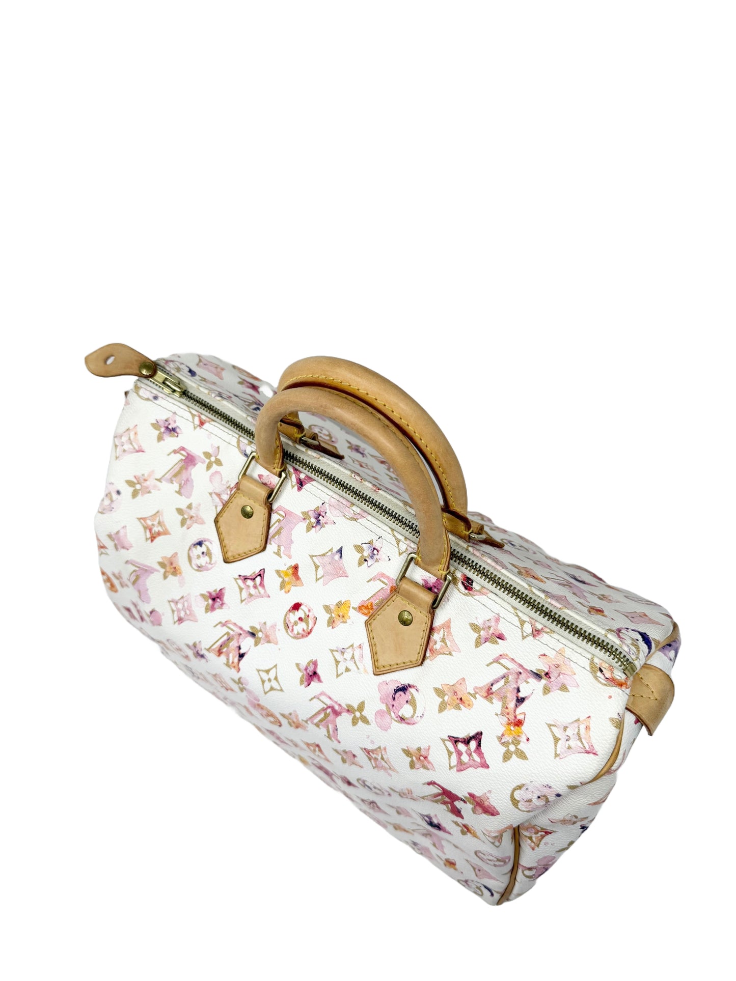 Louis Vuitton Richard Prince Watercolor Aquarelle Speedy 35 White