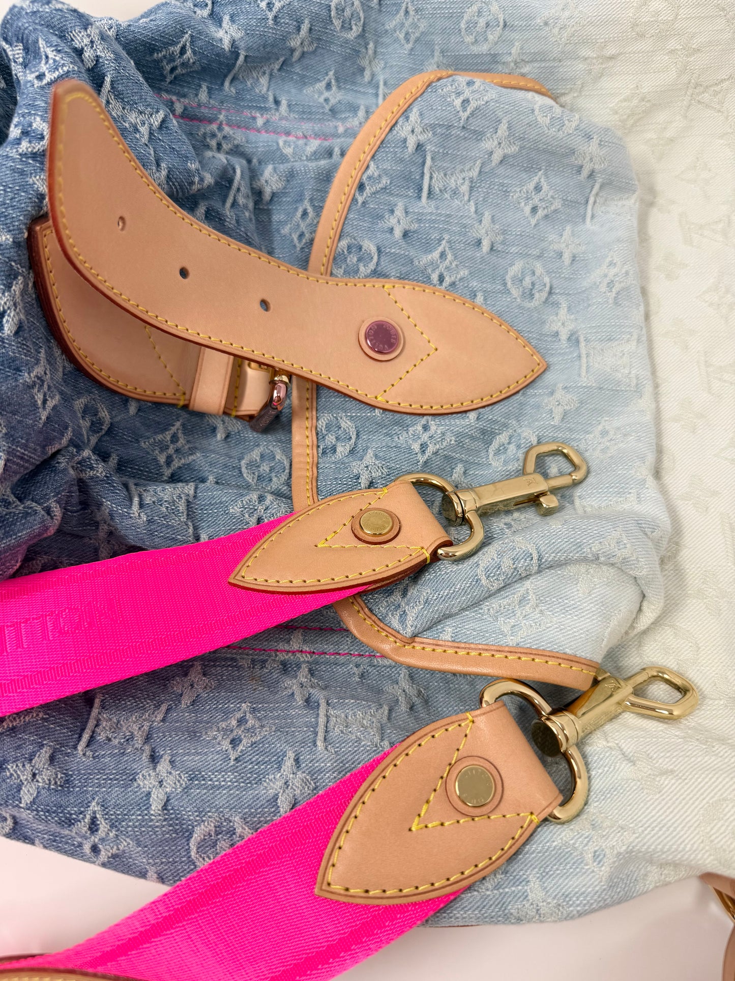 Louis Vuitton Monogram Denim Sunburst PM Blue Ombre Pink