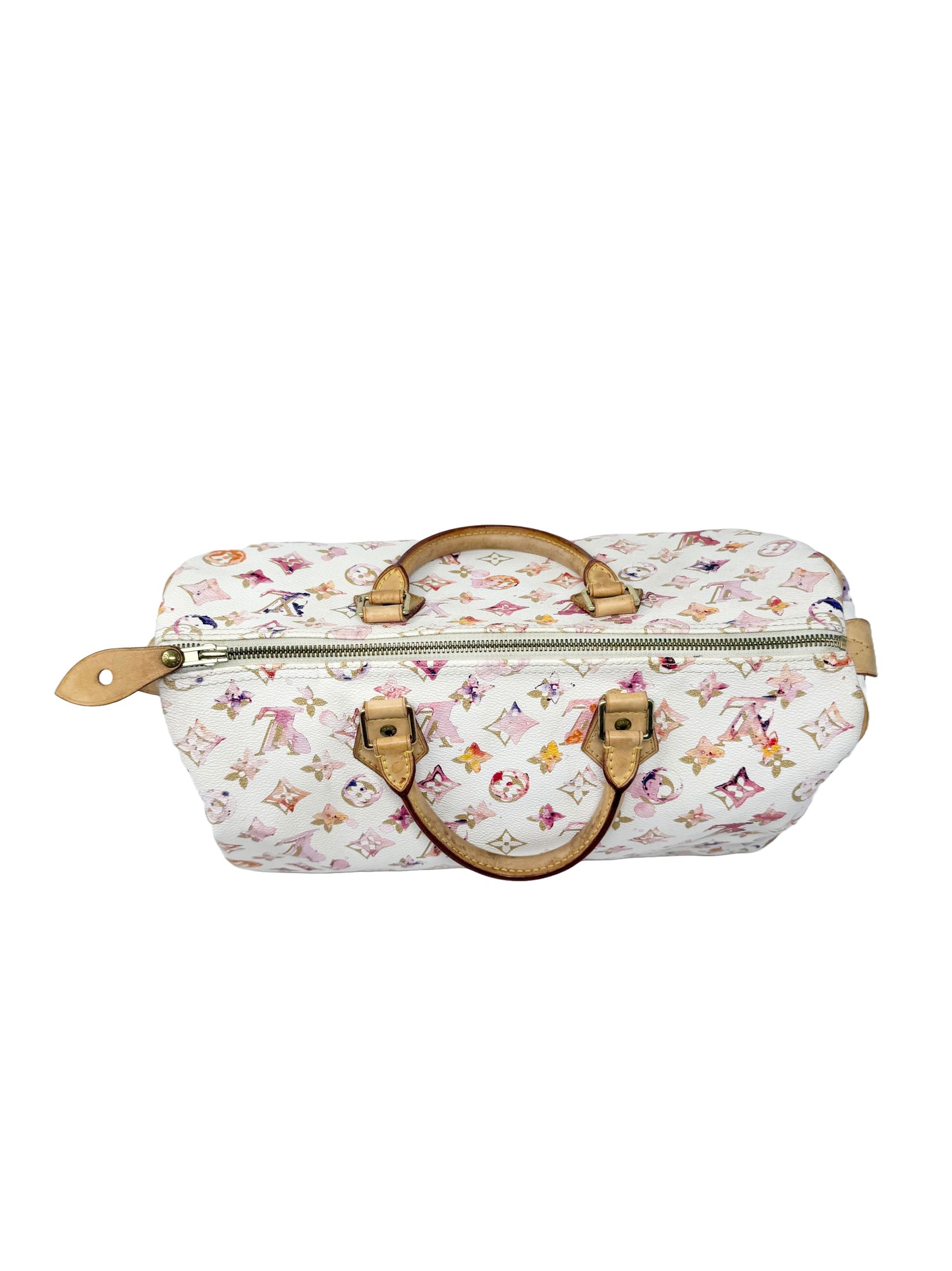 Louis Vuitton Richard Prince Watercolor Aquarelle Speedy 35 White