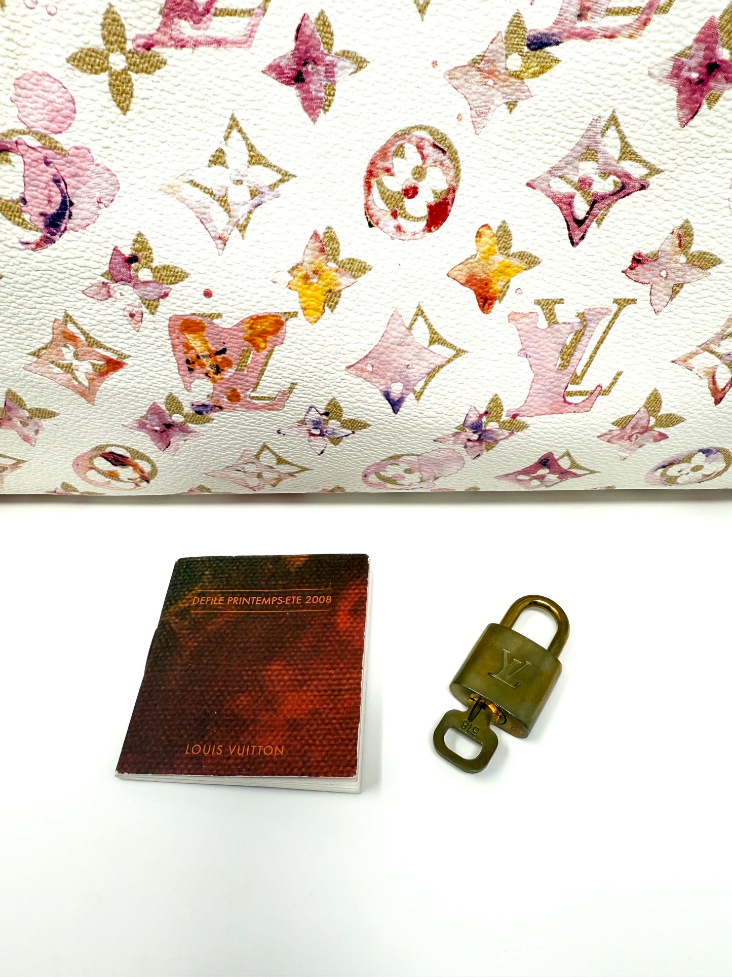 Louis Vuitton Richard Prince Watercolor Aquarelle Speedy 35 White