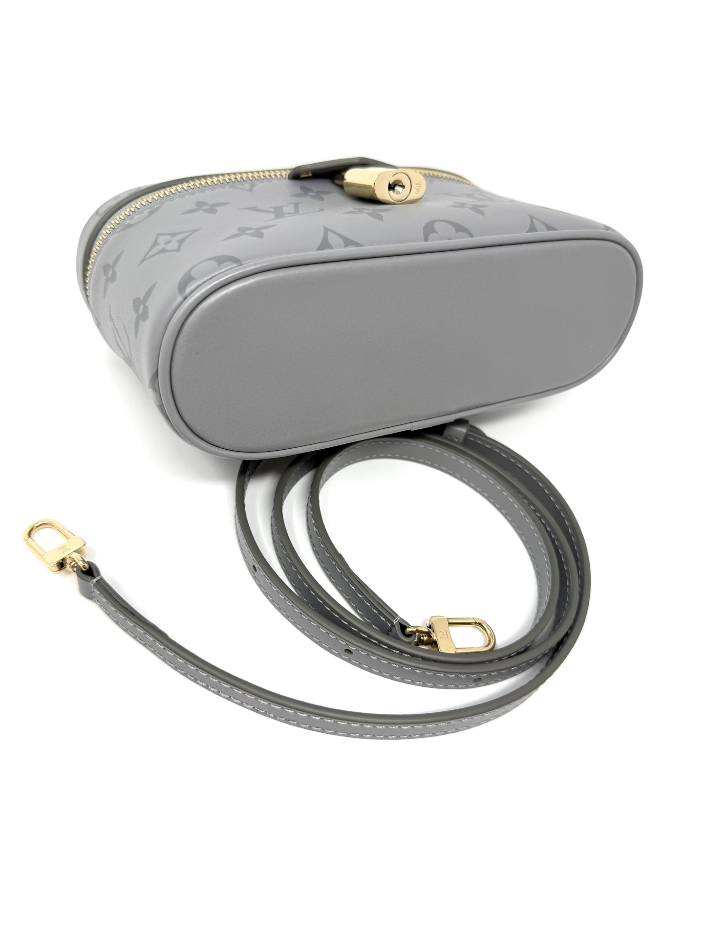 Louis Vuitton Vanity Chain Pouch Monogram Ink Trianon Gray