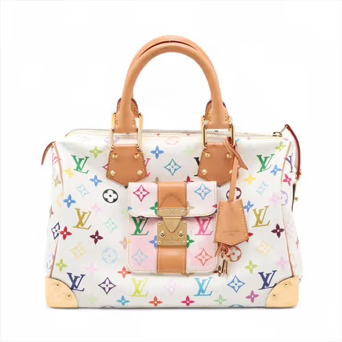 Louis Vuitton Takashi Murakami Multicolor Speedy 30 Monogram White