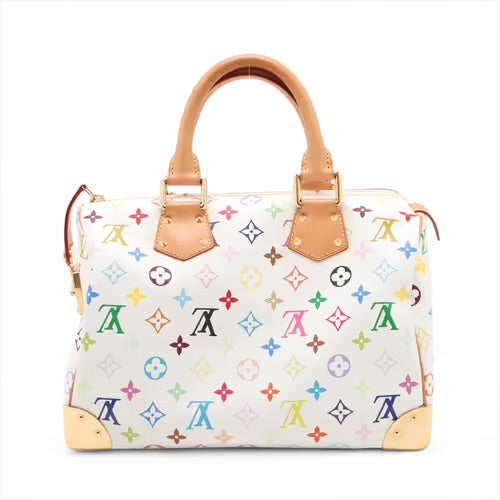 Louis Vuitton Takashi Murakami Multicolor Speedy 30 Monogram White