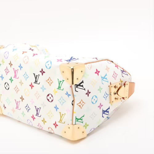 Louis Vuitton Takashi Murakami Multicolor Speedy 30 Monogram White
