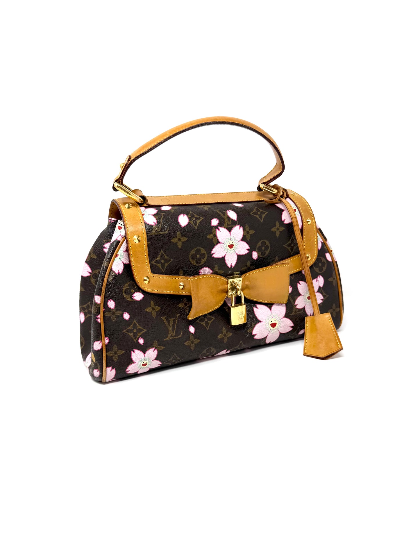 Louis Vuitton Takashi Murakami Cherry Blossom Sac Retro PM Brown Pink