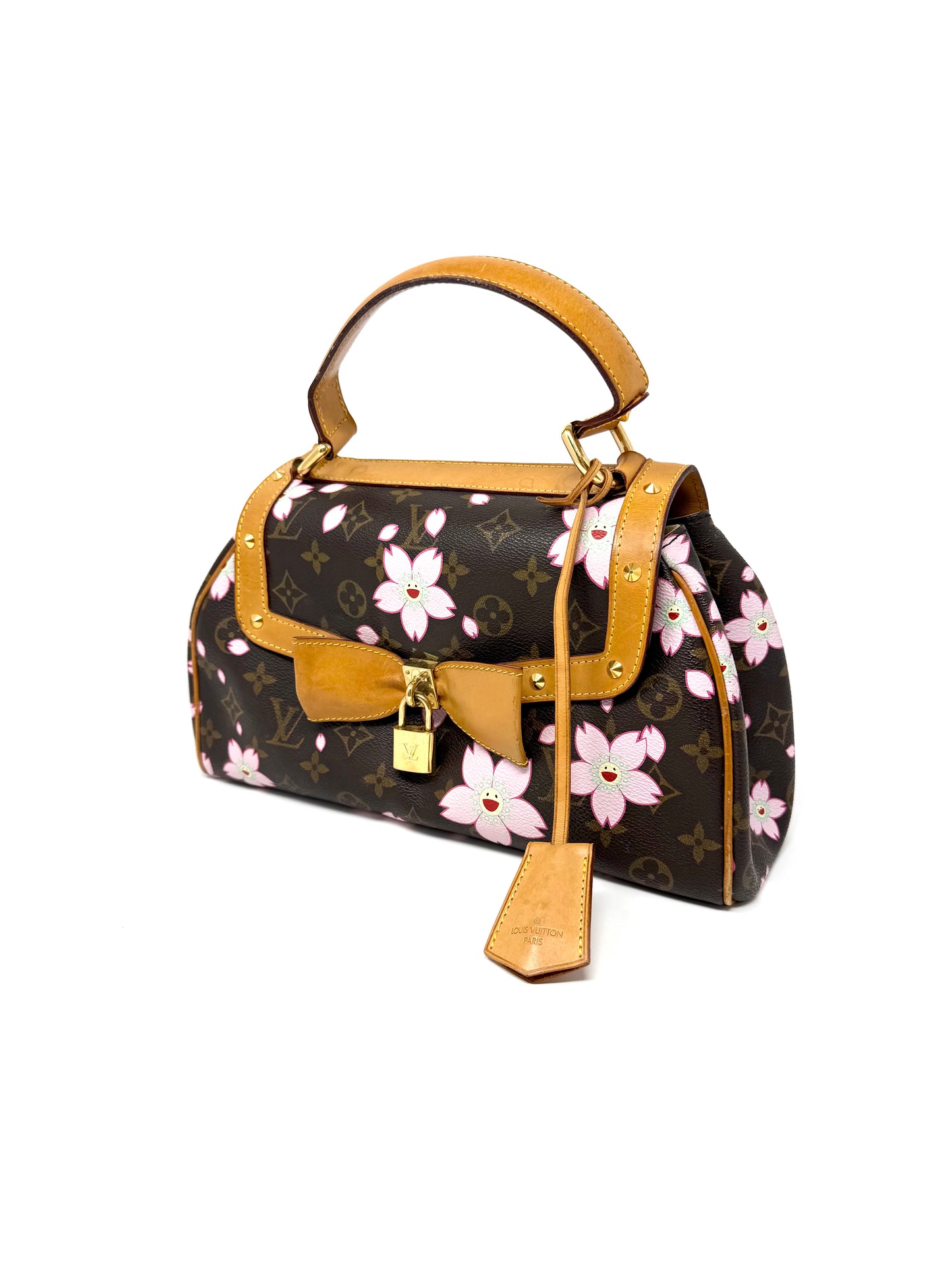 Louis Vuitton Takashi Murakami Cherry Blossom Sac Retro PM Brown Pink