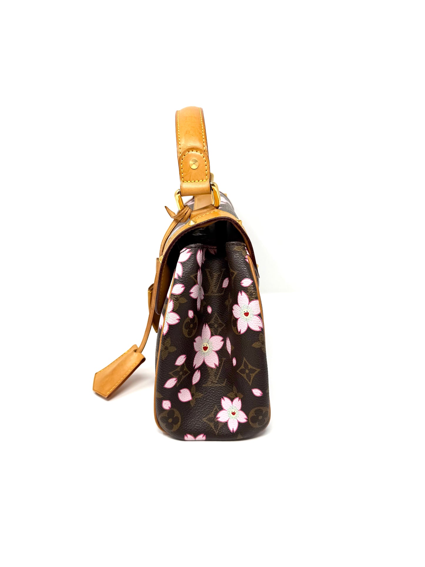 Louis Vuitton Takashi Murakami Cherry Blossom Sac Retro PM Brown Pink