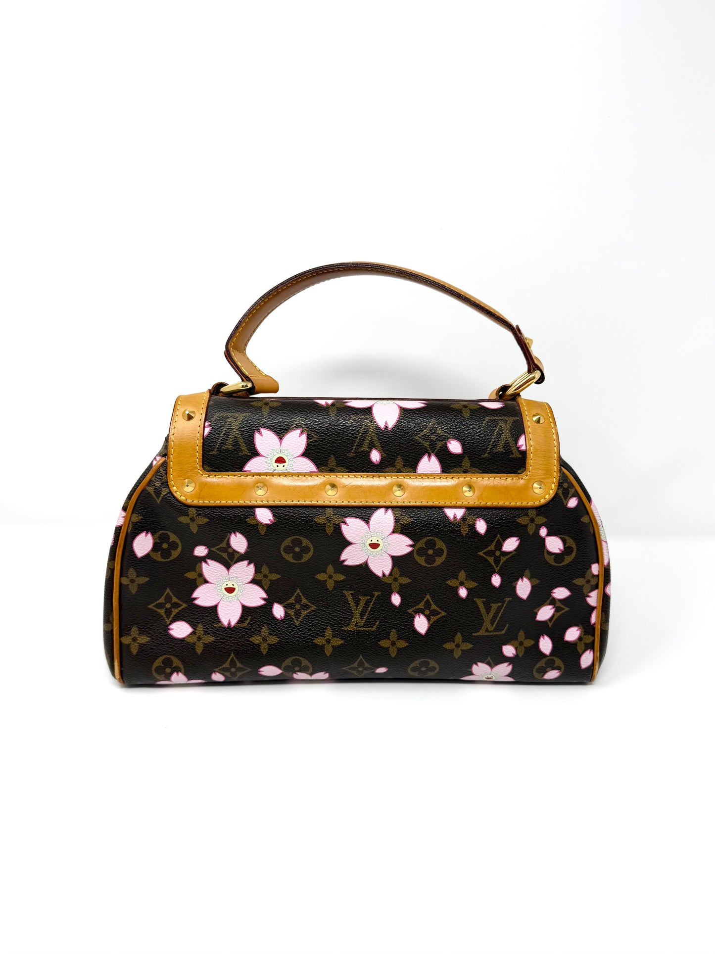 Louis Vuitton Takashi Murakami Cherry Blossom Sac Retro PM Brown Pink