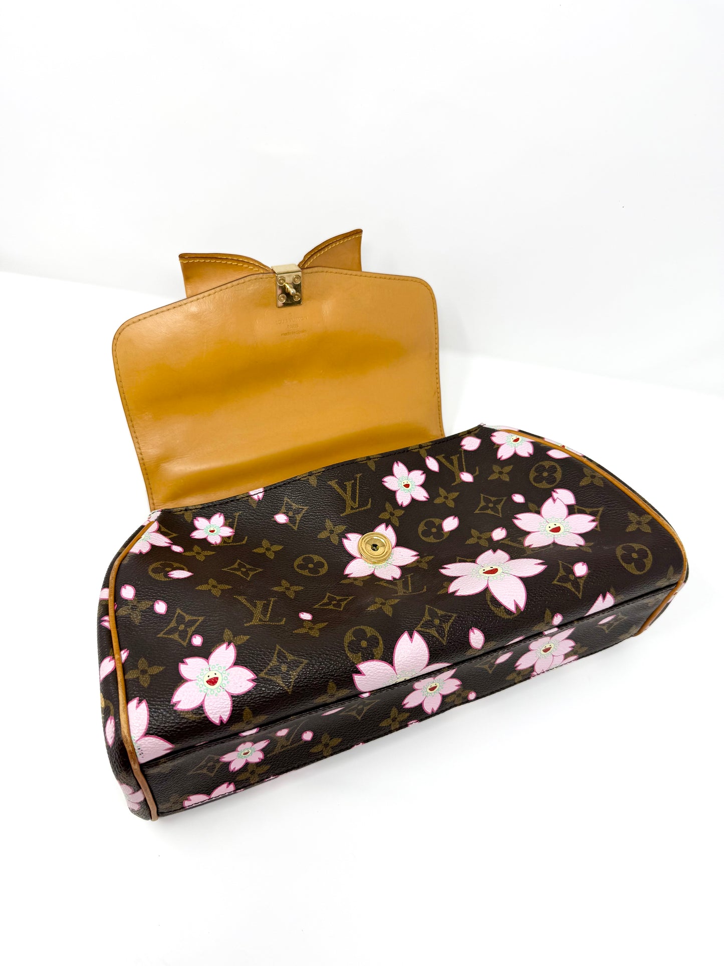 Louis Vuitton Takashi Murakami Cherry Blossom Sac Retro PM Brown Pink