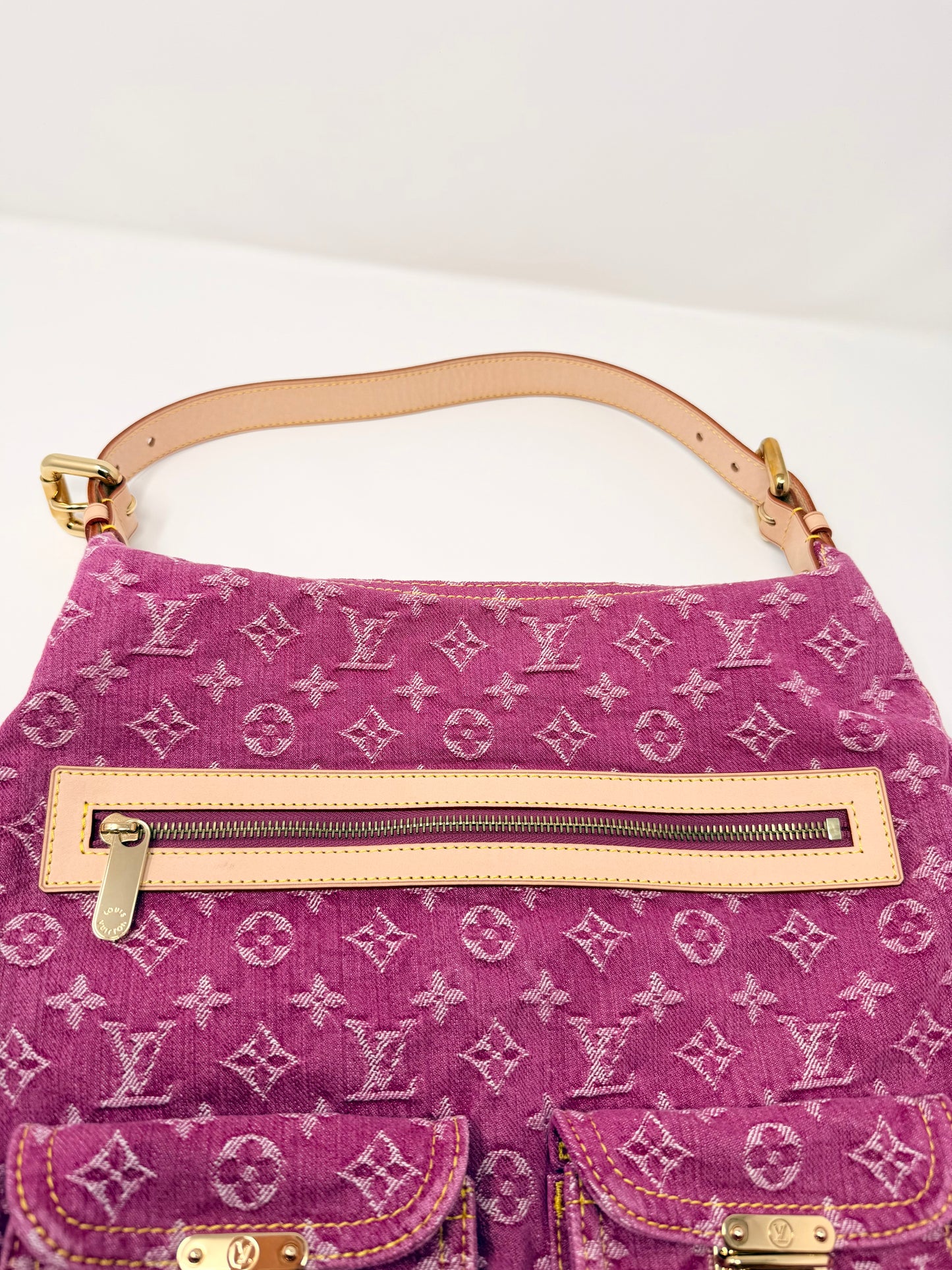 Louis Vuitton Monogram Denim Baggy GM Pink