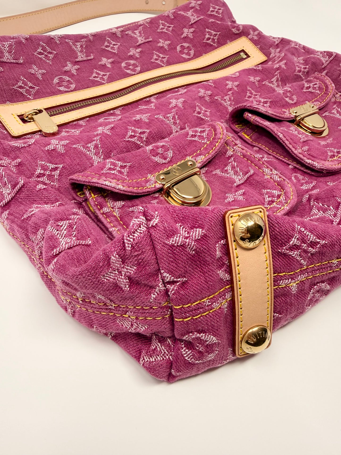 Louis Vuitton Monogram Denim Baggy GM Pink